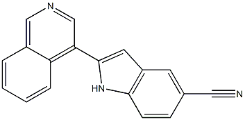 2-(isoquinolin-4-yl)-1H-indole-5-carbonitrile,,结构式