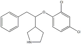 3-(1-(2,4-dichlorophenoxy)-2-phenylethyl)pyrrolidine Struktur