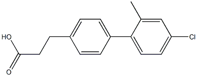 3-(4'-chloro-2'-methylbiphenyl-4-yl)propanoic acid,,结构式
