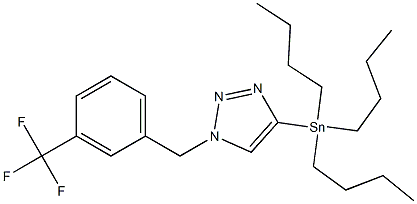 4-(tributylstannyl)-1-(3-(trifluoromethyl)benzyl)-1H-1,2,3-triazole Struktur