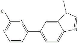 6-(2-chloropyrimidin-4-yl)-1-methyl-1H-benzo[d]imidazole 化学構造式