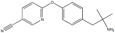 6-(4-(2-amino-2-methylpropyl)phenoxy)nicotinonitrile 化学構造式