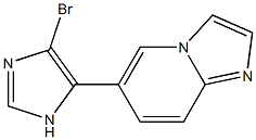 6-(4-bromo-1H-imidazol-5-yl)imidazo[1,2-a]pyridine 化学構造式