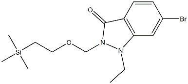 6-bromo-1-ethyl-2-((2-(trimethylsilyl)ethoxy)methyl)-1H-indazol-3(2H)-one 化学構造式