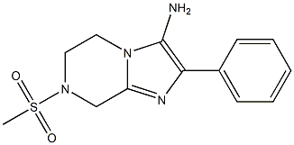 7-(methylsulfonyl)-2-phenyl-5,6,7,8-tetrahydroimidazo[1,2-a]pyrazin-3-amine Struktur