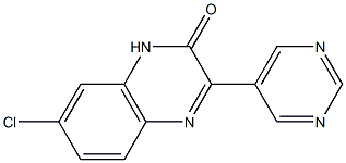 7-chloro-3-(pyrimidin-5-yl)quinoxalin-2(1H)-one Struktur