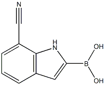 7-cyano-1H-indol-2-ylboronic acid Struktur