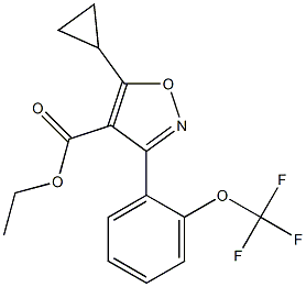 ethyl 5-cyclopropyl-3-(2-(trifluoromethoxy)phenyl)isoxazole-4-carboxylate 化学構造式