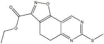 ethyl 7-(methylthio)-4,5-dihydroisoxazolo[5,4-f]quinazoline-3-carboxylate,,结构式