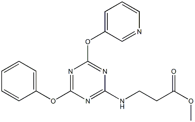 methyl 3-(4-phenoxy-6-(pyridin-3-yloxy)-1,3,5-triazin-2-ylamino)propanoate Structure