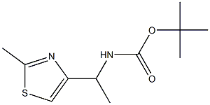 tert-butyl 1-(2-methylthiazol-4-yl)ethylcarbamate,,结构式