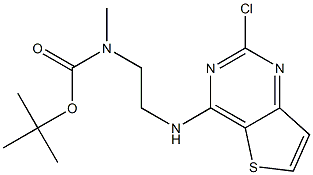 tert-butyl 2-(2-chlorothieno[3,2-d]pyrimidin-4-ylamino)ethyl(methyl)carbamate 化学構造式