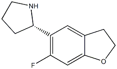 (S)-2-(6-fluoro-2,3-dihydrobenzofuran-5-yl)pyrrolidine,,结构式