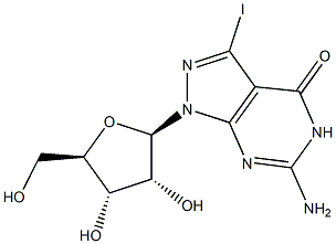 6-Amino-3-iodo-1-(beta-D-ribofuranosyl)-1H-pyrazolo[3,4-d]pyrimidin-4(5H)-one
