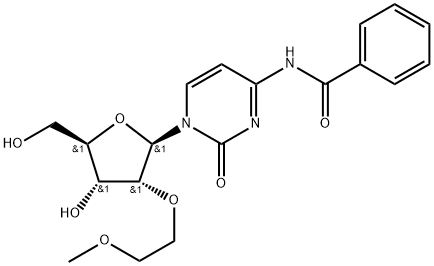 N4-Benzoyl-2'-O-(2-methoxyethyl)cytidine 化学構造式