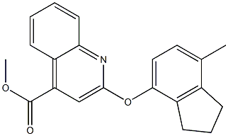 2-(7-Methyl-indan-4-yloxy)-quinoline-4-carboxylic acid methyl ester 化学構造式