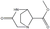 3-Oxo-1,4-diaza-bicyclo[3.2.1]octane-8-carboxylic acid methyl ester 化学構造式