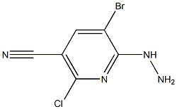 5-Bromo-2-chloro-6-hydrazino-nicotinonitrile Structure