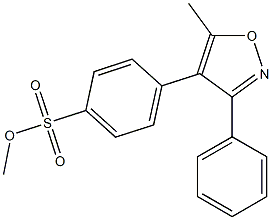 methyl 4-(5-methyl-3-phenylisoxazol-4-yl)benzenesulfonate Struktur