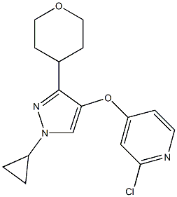 2-chloro-4-(1-cyclopropyl-3-(tetrahydro-2H-pyran-4-yl)-1H-pyrazol-4-yloxy)pyridine Structure