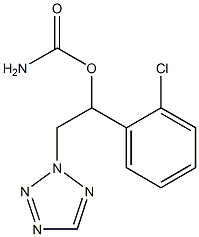 1-(2-chlorophenyl)-2-(2H-tetrazol-2-yl)ethyl carbamate Structure