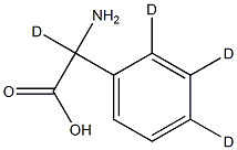 2-Amino-2-phenylacetic acid-d4 化学構造式