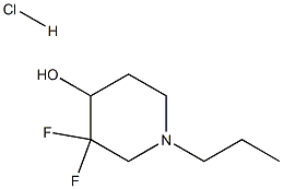 3,3-difluoro-1-propylpiperidin-4-ol hydrochloride Struktur