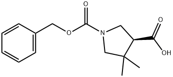(S)-1-Cbz-4,4-Dimethyl-pyrrolidine-3-carboxylic acid Structure