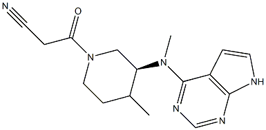 3-((3S)-4-methyl-3-(methyl(7H-pyrrolo[2,3-d]pyrimidin-4-yl)amino)piperidin-1-yl)-3-oxopropanenitrile