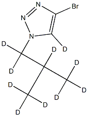 4-Bromo-1-(iso-butyl)-(1,2,3-triazole)-d10 Structure