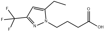 4-[5-ethyl-3-(trifluoromethyl)-1H-pyrazol-1-yl]butanoic acid,1855890-02-6,结构式