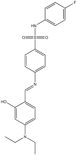 4-{[4-(diethylamino)-2-hydroxybenzylidene]amino}-N-(4-fluorophenyl)benzenesulfonamide Structure