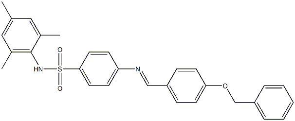 4-{[4-(benzyloxy)benzylidene]amino}-N-mesitylbenzenesulfonamide 化学構造式