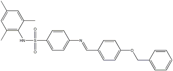 4-{[4-(benzyloxy)benzylidene]amino}-N-mesitylbenzenesulfonamide 结构式