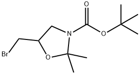 TERT-BUTYL 5-(BROMOMETHYL)-2,2-DIMETHYLOXAZOLIDINE-3-CARBOXYLATE Structure