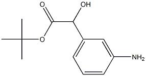 tert-butyl 2-(3-aminophenyl)-2-hydroxyacetate Struktur