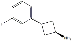 TRANS-3-(3-FLUOROPHENYL)CYCLOBUTANAMINE,,结构式