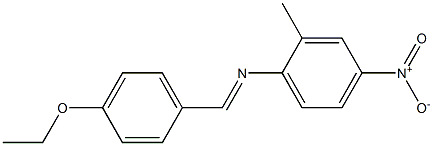 N-(4-ethoxybenzylidene)-2-methyl-4-nitroaniline Structure