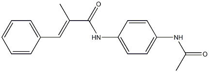 N-[4-(acetylamino)phenyl]-2-methyl-3-phenylacrylamide Structure