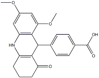 4-(6,8-dimethoxy-1-oxo-1,2,3,4,9,10-hexahydroacridin-9-yl)benzoic acid Structure