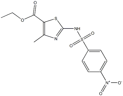 ethyl 4-methyl-2-(4-nitrophenylsulfonamido)thiazole-5-carboxylate,,结构式