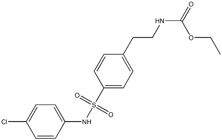 ethyl 4-(N-(4-chlorophenyl)sulfamoyl)phenethylcarbamate Struktur