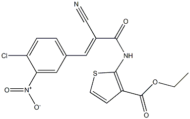 (E)-ethyl 2-(3-(4-chloro-3-nitrophenyl)-2-cyanoacrylamido)thiophene-3-carboxylate Structure