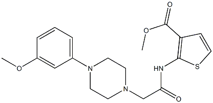 methyl 2-(2-(4-(3-methoxyphenyl)piperazin-1-yl)acetamido)thiophene-3-carboxylate Structure