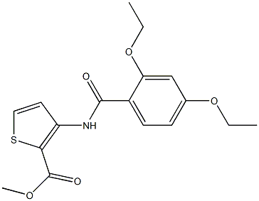methyl 3-(2,4-diethoxybenzamido)thiophene-2-carboxylate Structure