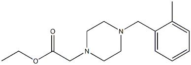 ethyl 2-(4-(2-methylbenzyl)piperazin-1-yl)acetate,,结构式