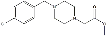 methyl 2-(4-(4-chlorobenzyl)piperazin-1-yl)acetate Structure