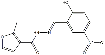 (E)-N'-(2-hydroxy-5-nitrobenzylidene)-2-methylfuran-3-carbohydrazide Structure