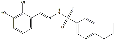 (E)-4-(sec-butyl)-N'-(2,3-dihydroxybenzylidene)benzenesulfonohydrazide Struktur