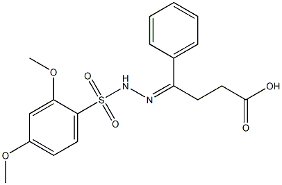 (Z)-4-(2-((2,4-dimethoxyphenyl)sulfonyl)hydrazono)-4-phenylbutanoic acid 结构式